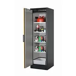 Sicherheitsschrank Typ 90 asecos Q-CLASSIC-90, Flügeltür, Anschlag links, Front Sicherheitsgelb, B 599 x T 615 x H 1953 mm