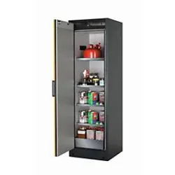 Sicherheitsschrank Typ 90 asecos Q-CLASSIC-90, Flügeltür, Anschlag links, Front Sicherheitsgelb, B 599 x T 615 x H 1953 mm