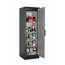 Sicherheitsschrank Typ 90 asecos Q-CLASSIC-90, Flügeltür, Anschlag rechts, Front asecos Silber, B 599 x T 615 x H 1953 mm