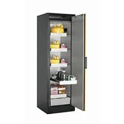 Sicherheitsschrank Typ 90 asecos Q-CLASSIC-90, Flügeltür, Anschlag rechts, Front Sicherheitsgelb, B 599 x T 615 x H 1953 mm