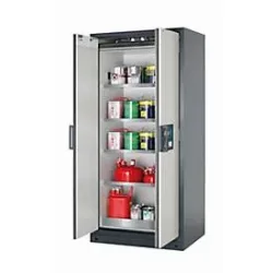 Sicherheitsschrank Typ 90 asecos Q-CLASSIC-90, Flügeltüren, Front Lichtgrau, B 893 x T 615 x H 1953 mm