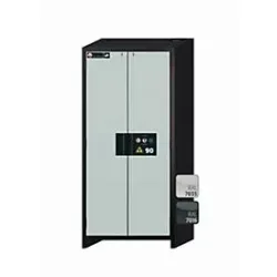 Sicherheitsschrank Typ 90 asecos Q-CLASSIC-90, Flügeltüren, Front Lichtgrau, B 893 x T 615 x H 1953 mm