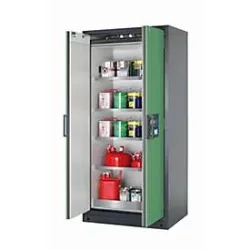 Sicherheitsschrank Typ 90 asecos Q-CLASSIC-90, Flügeltüren, Front Resedagrün, B 893 x T 615 x H 1953 mm