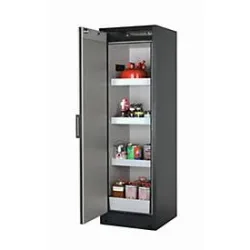Sicherheitsschrank Typ 90 asecos Q-PEGASUS-90, Flügeltür mit Schliess-Automatik, Anschlag links, Front Lichtgrau, B 599 x T 615 x H 1953 mm