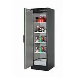 Sicherheitsschrank Typ 90 asecos Q-PEGASUS-90, Flügeltür mit Schliess-Automatik, Anschlag links, Front Resedagrün, B 599 x T 615 x H 1953 mm