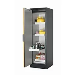 asecos® Brandschutzschrank Q-PEGASUS/Typ 90, 4 Auszugswannen, HxBxT 1.953 x 599 x 615 mm, goldgelb
