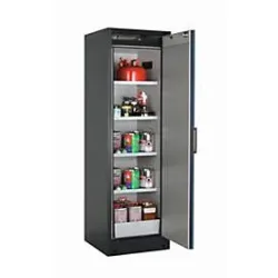 Sicherheitsschrank Typ 90 asecos Q-PEGASUS-90, Flügeltür mit Schliess-Automatik, Anschlag rechts, Front Enzianblau, B 599 x T 615 x H 1953 mm