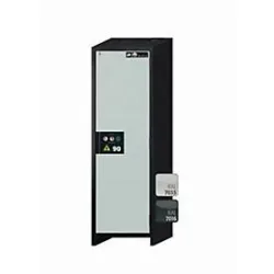 Sicherheitsschrank Typ 90 asecos Q-PEGASUS-90, Flügeltür mit Schliess-Automatik, Anschlag rechts, Front Lichtgrau, B 599 x T 615 x H 1953 mm