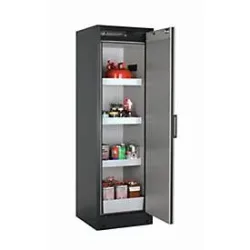 Sicherheitsschrank Typ 90 asecos Q-PEGASUS-90, Flügeltür mit Schliess-Automatik, Anschlag rechts, Front Reinweiss, B 599 x T 615 x H 1953 mm