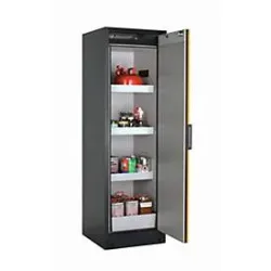 Sicherheitsschrank Typ 90 asecos Q-PEGASUS-90, Flügeltür mit Schliess-Automatik, Anschlag rechts, Front Sicherheitsgelb, B 599 x T 615 x H 1953 mm