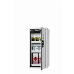 Sicherheitsschrank Typ 90 asecos S-CLASSIC-90, Flügeltür, Anschlag rechts, Front Lichtgrau, B 596 x T 616 x H 1298 mm