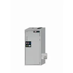 Sicherheitsschrank Typ 90 asecos S-CLASSIC-90, Flügeltür mit Türfeststellanlage, Anschlag rechts, Front Lichtgrau, B 596 x T 616 x H 1298 mm