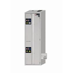 Sicherheitsschrank Typ 90 asecos S-PHOENIX-90, Falttür mit Türfeststellanlage, Anschlag rechts, Front Lichtgrau, B 596 x T 616 x H 1968 mm