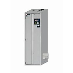 Sicherheitsschrank Typ 90 asecos S-PHOENIX touchless-90, vollautom. Sensor-Falttür, Anschlag links, Front Lichtgrau, B 596 x T 749 x H 1968 mm