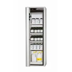 Sicherheitsschrank Typ 90 asecos S-PHOENIX Vol.2-90, Falttür mit Schliess-Automatik, Anschlag links, Front Lichtgrau, B 596 x T 616 x H 1968 mm
