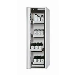 Sicherheitsschrank Typ 90 asecos S-PHOENIX Vol.2-90, Falttür mit Schliess-Automatik, Anschlag links, Front Lichtgrau, B 596 x T 749 x H 1968 mm