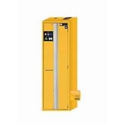 Sicherheitsschrank Typ 90 asecos S-PHOENIX Vol.2-90, Falttür mit Schliess-Automatik, Anschlag rechts, Front Sicherheitsgelb, B 596 x T 616 x H 1968 mm