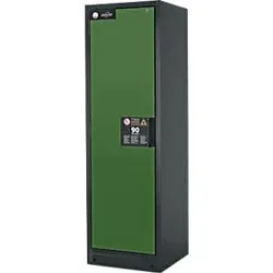 Sicherheitsschrank Typ 90, B 600 mm, Tür links, 6 Auszüge, resedagrün