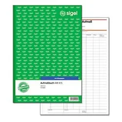 sigel® Aufmassbuch mit Blaupapier AM415, DIN A4 hoch, 50 Blatt