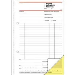 sigel® Kombinationsbuch (Auftrag/Lieferschein/Rechnung) SD017, DIN A5 hoch, 2 x 4 Blatt