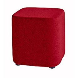 Sitzhocker TAPA Square O Type, Schurwolle, B 450 x T 450 x H 470 mm, rot