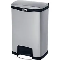 Slim Jim Step-ON Tretabfallbehälter, aus Edelstahl, 50 Liter, schwarz