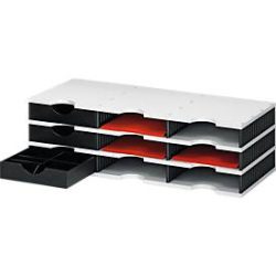 STYRO Styrodoc trio Grundeinheit 268-0303.989 SET, schwarz/grau 9 F&auml;cher