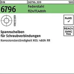 Spannscheibe DIN 6796 14x 35x3,5 Federst. zinkbes. Gleitm. flZnnc 480h-L 100
