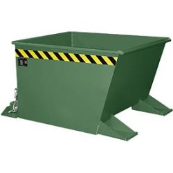 Späne-Kippbehälter SGU-RZ30, für Routenzüge, öl- und wasserdicht, 300 l, RAL 6011 grün