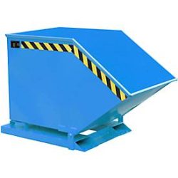 Bauer® Späne-Kippmulde, kastenförmige Mulde, lackiert, Volumen 0,6 m³, RAL 5012 lichtblau