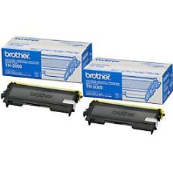 Sparpaket 2 Stück Brother TN-2000 Toner schwarz, original