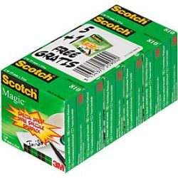 Sparset Klebeband Scotch® Magic? 810, 6 Rollen, L 33 m x B 19, Ø 26 mm