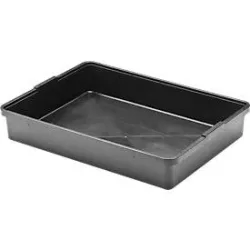 Spezialkasten Ringoplast, für CC-Karre, 17 l, geschlossen, nest- und stapelbar, L 568 x B 416 x H 86 mm, recycelter Kunststoff, schwarz