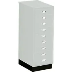 SSI Schubladenschrank DIN A3, 9 Schübe, 940 mm hoch, lichtgrau