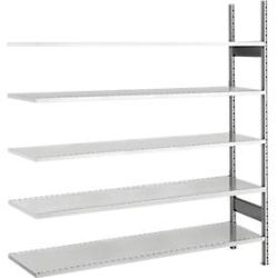 SSI Schäfer Archivregal, Anbaufeld, 5 Böden, B 1285 x T 600 mm, verzinkt
