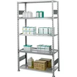 SSI Schäfer Archivregal, Grundfeld, 5 Böden, B 750 x T 600 mm, verzinkt