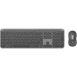 Tastatur-Maus-Set Logitech Signature Combo MK950 for Business, kabellos, QWERTZ, Handballenauflage, Maus für Rechtshänder, 2 Verbindungsmodi, graphit