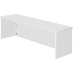 Thekenaufsatz Office Grau Holz 120 cm - Material: Holzwerkstoff - Thekenaufsatz