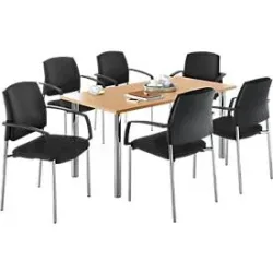 Tisch + 6 Stühle SSI-PROLINE, Buche
