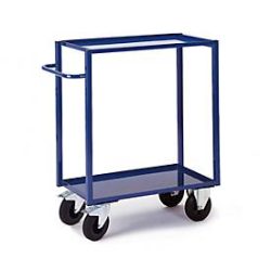Tischwagen, 2 Ladeflächen/Blechwannen, 995 x 695 mm, Tragkraft 400 kg