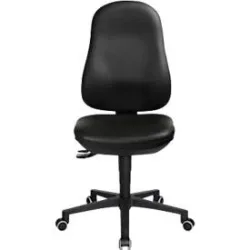 TOPSTAR Bürostuhl POINT 70, Hartbodenrollen, Höhen- und neigungsverstellbar, Permanentkontakt, Lendenwirbelunterstützung, Kunstleder, schwarz