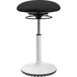 Topstar Sitz-/Stehhocker BBT-Coach, Sitzfläche drehbar, Standfuss aus thermoplastischem Polyurethan (TPU), Sitzhöhe 520-720 mm, schwarz/weiss