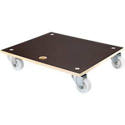 Transportroller aus Filmsiebdruckplatte rechteckig, mit FSC®-Zertifizierung LxBxH 590 x 490 x 135 mm, Tragfähigkeit 400 kg