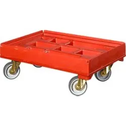 Transportroller, verschweisst, TK 300 kg, BxT 410 x 610 mm, Rollen-Ø 100 mm