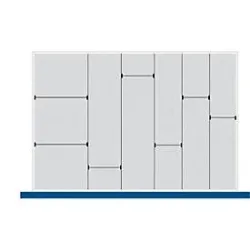 Trenn-/Steckwand-Sortiment, 5 Trennwände, 7 Steckwände, für Serie Verso, für Fronthöhe Schublade 175 mm, H 127 mm