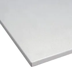 Treston LPL-Tischplatte QuatreX, melaminharzbeschichtet, Kantenschutz, B 1530 x T 750 x H 25 mm, lichtgrau RAL 7035