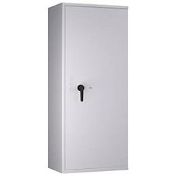 Tresor Lyra 16, Klasse I nach EN 1143-1, 252 l, Türanschlag rechts, Doppelbartschloss, 4 Fachböden, B 650 x T 420 x H 1550 mm, lichtgrau RAL 7035