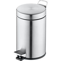 Tretabfalleimer aus Edelstahl, ø 230 x H 295 mm, 5 l