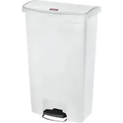 Tretabfalleimer Slim Jim®, Kunststoff, Fassungsvermögen 68 Liter, weiss