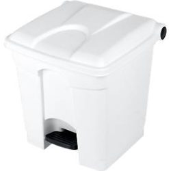 Tretabfallsammler aus Polyethylen 30 l, weiss
